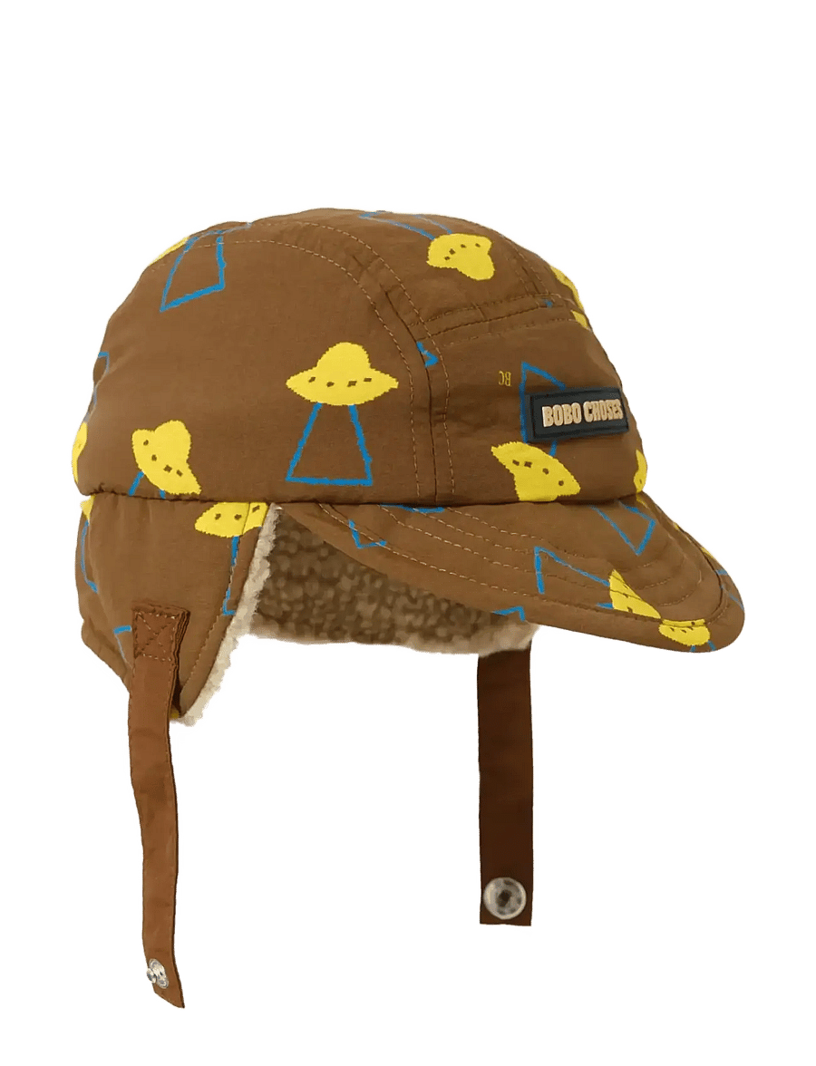Bobo Choses - Pixel Abduction all over winter cap - talvemütsid - brown - 1