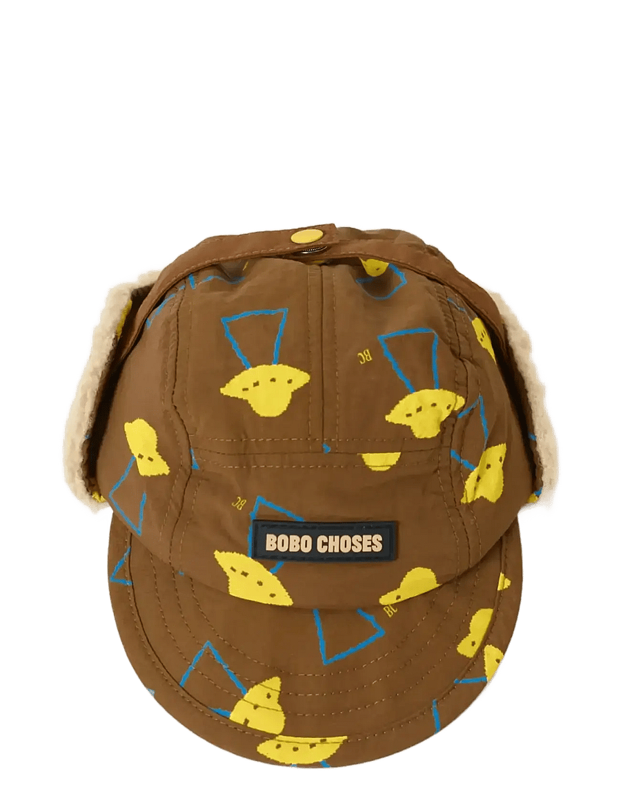 Bobo Choses - Pixel Abduction all over winter cap - talvemütsid - brown - 3
