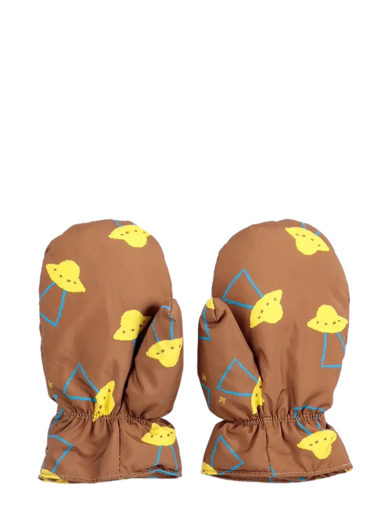Bobo Choses - Pixel Abduction all over mittens - gloves - brown - 1