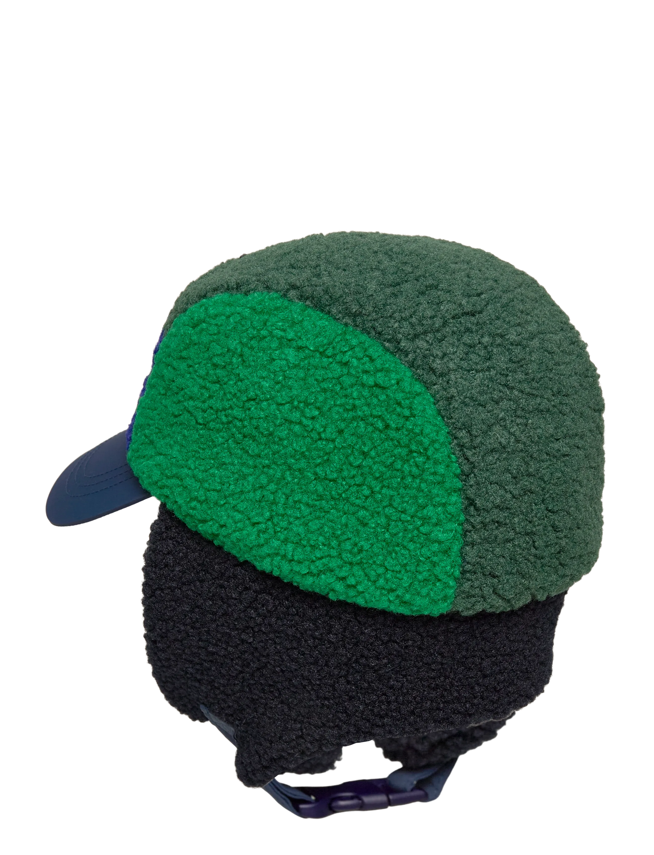 Bobo Choses - Bobo Choses color block sheepskin chapka - navy - 1