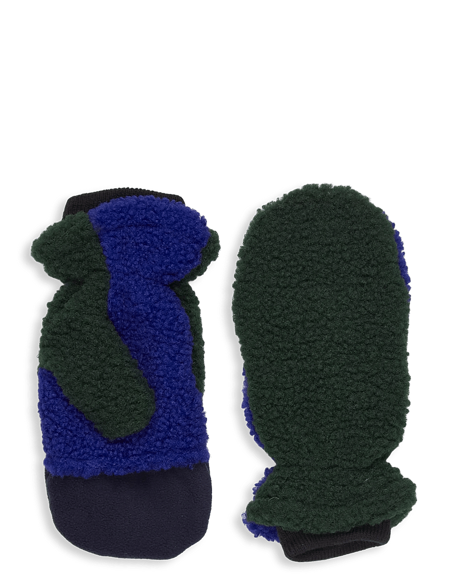 Bobo Choses - Color Block sheepskin mittens Bobo Choses - handsker - green - 0