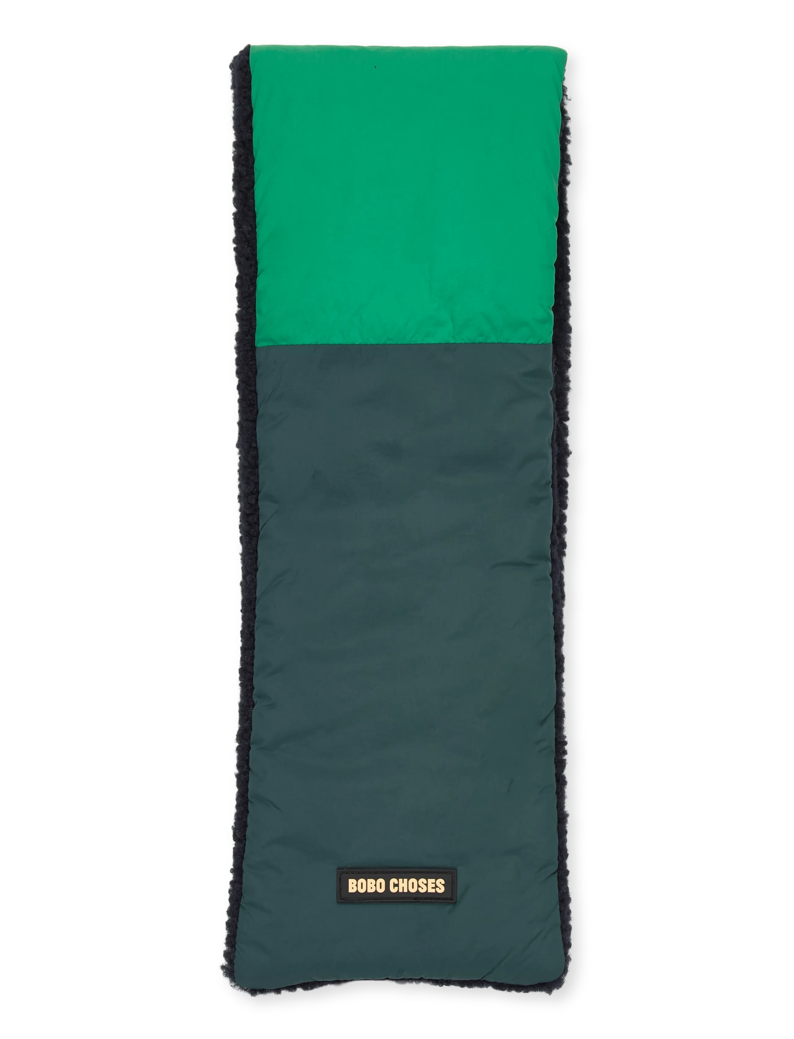 Bobo Choses - Color Block sheepskin neck warmer - green - 1