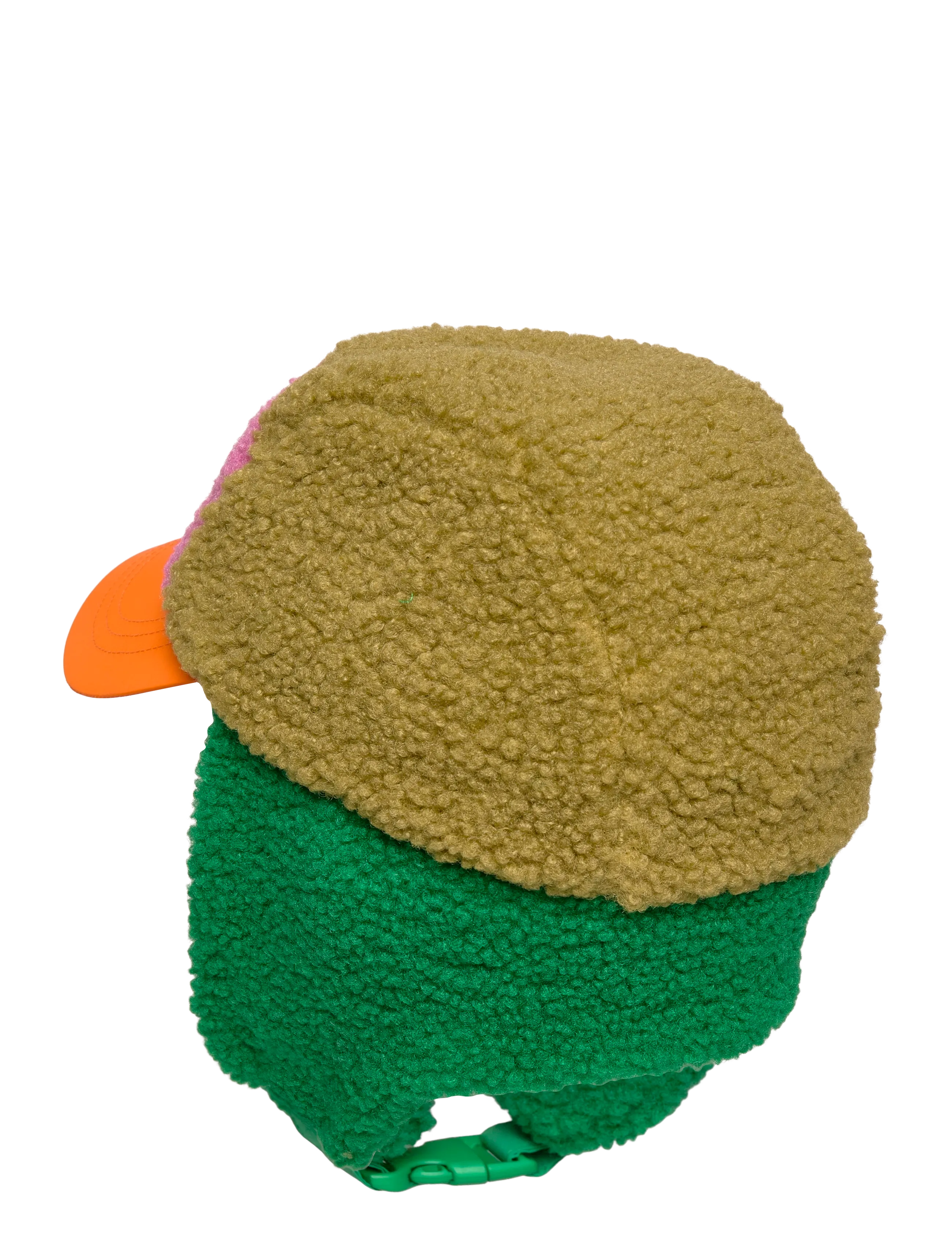 Bobo Choses - Bobo Choses color block sheepskin chapka - green - 1