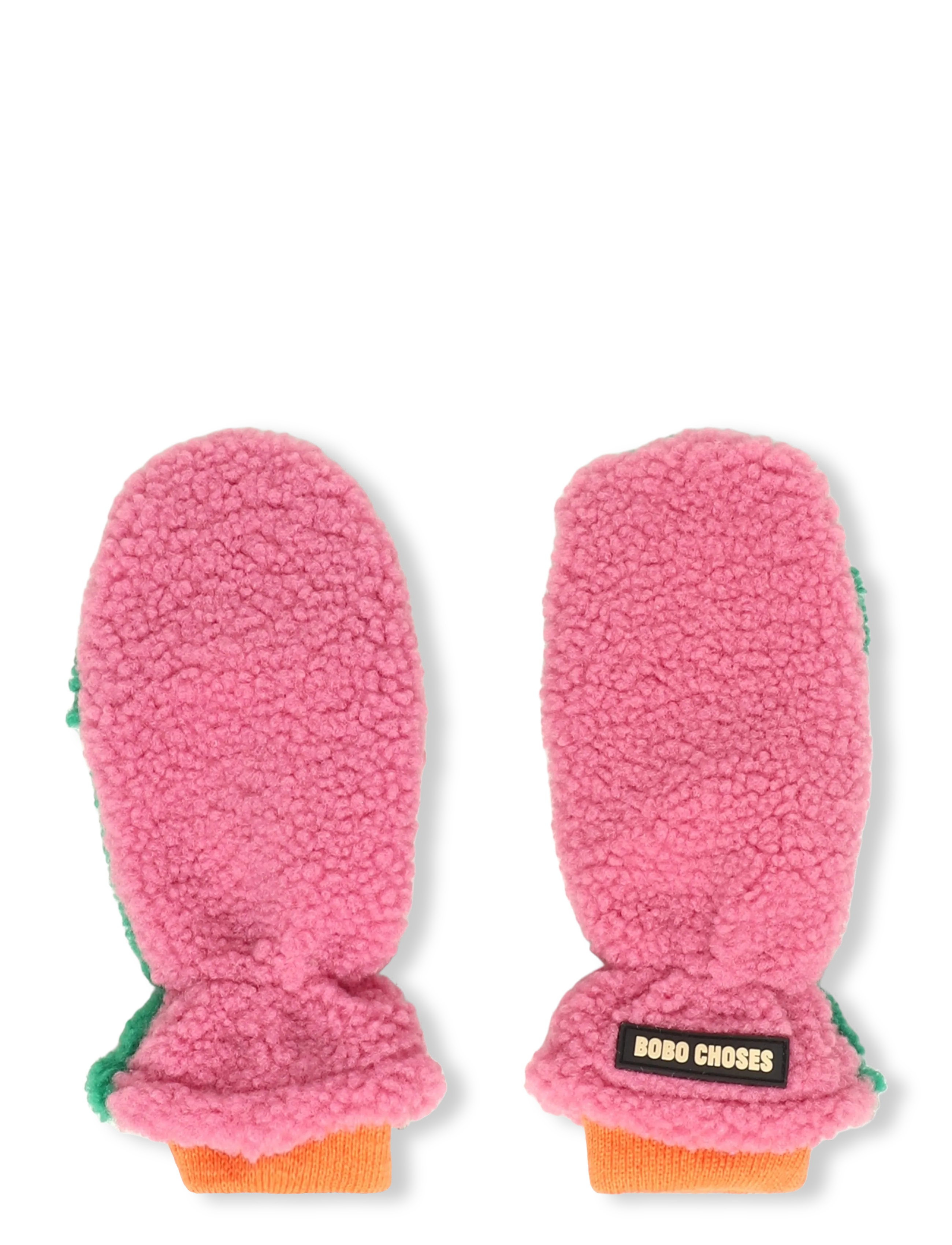 Bobo Choses Color Block sheepskin mittens Bobo Choses - Accessories - PINK / pink/rose