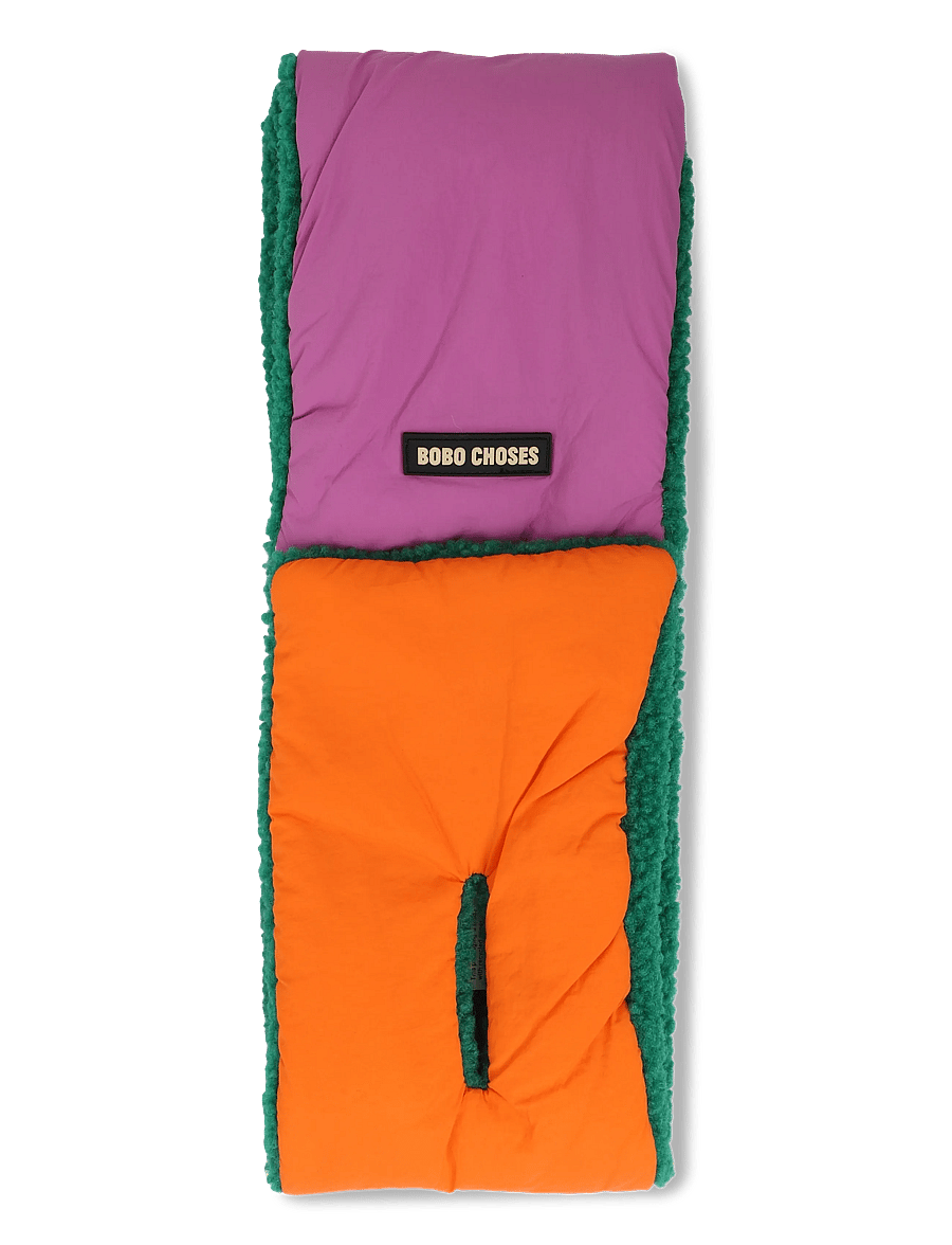 Bobo Choses - Color Block sheepskin neck warmer - halswärmer - pink - 0