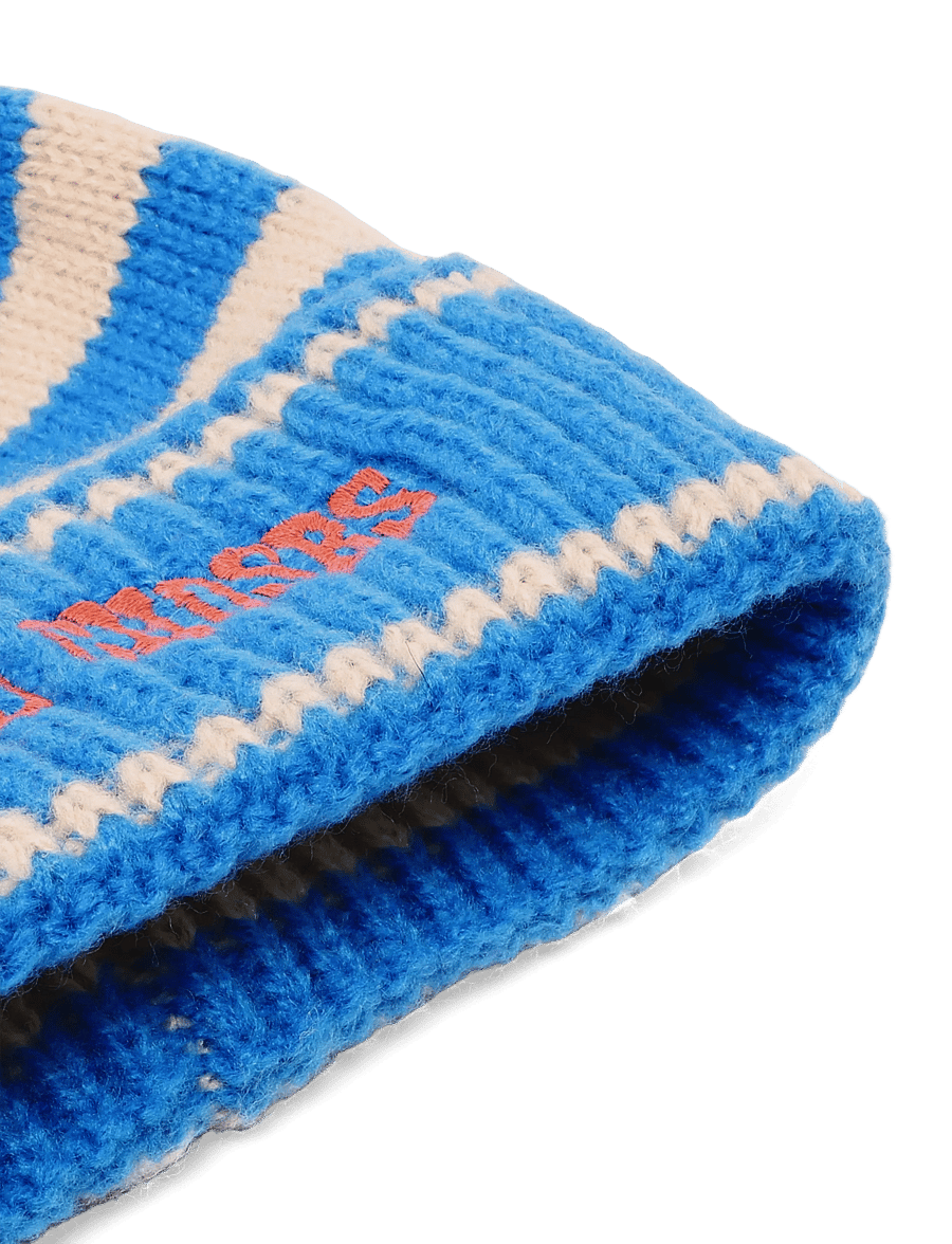 Bobo Choses - Bobo Choses stripes knitted beanie - beanies - blue - 2