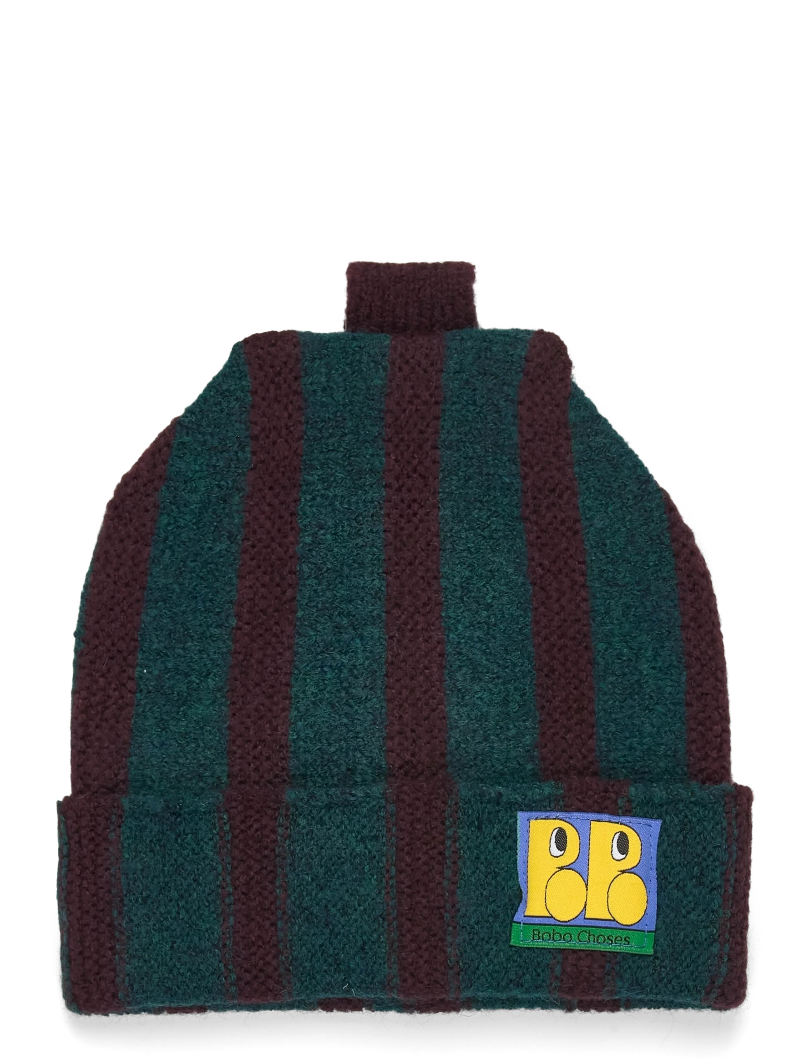 Bobo Choses Booo Bo Choses tag knitted beanie - Accessories - GREEN / green