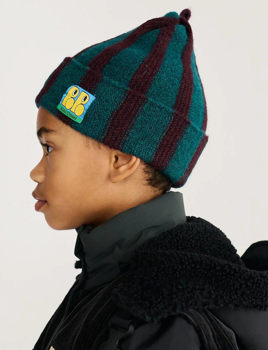 Bobo Choses - Booo Bo Choses tag knitted beanie - beanies - green - 0