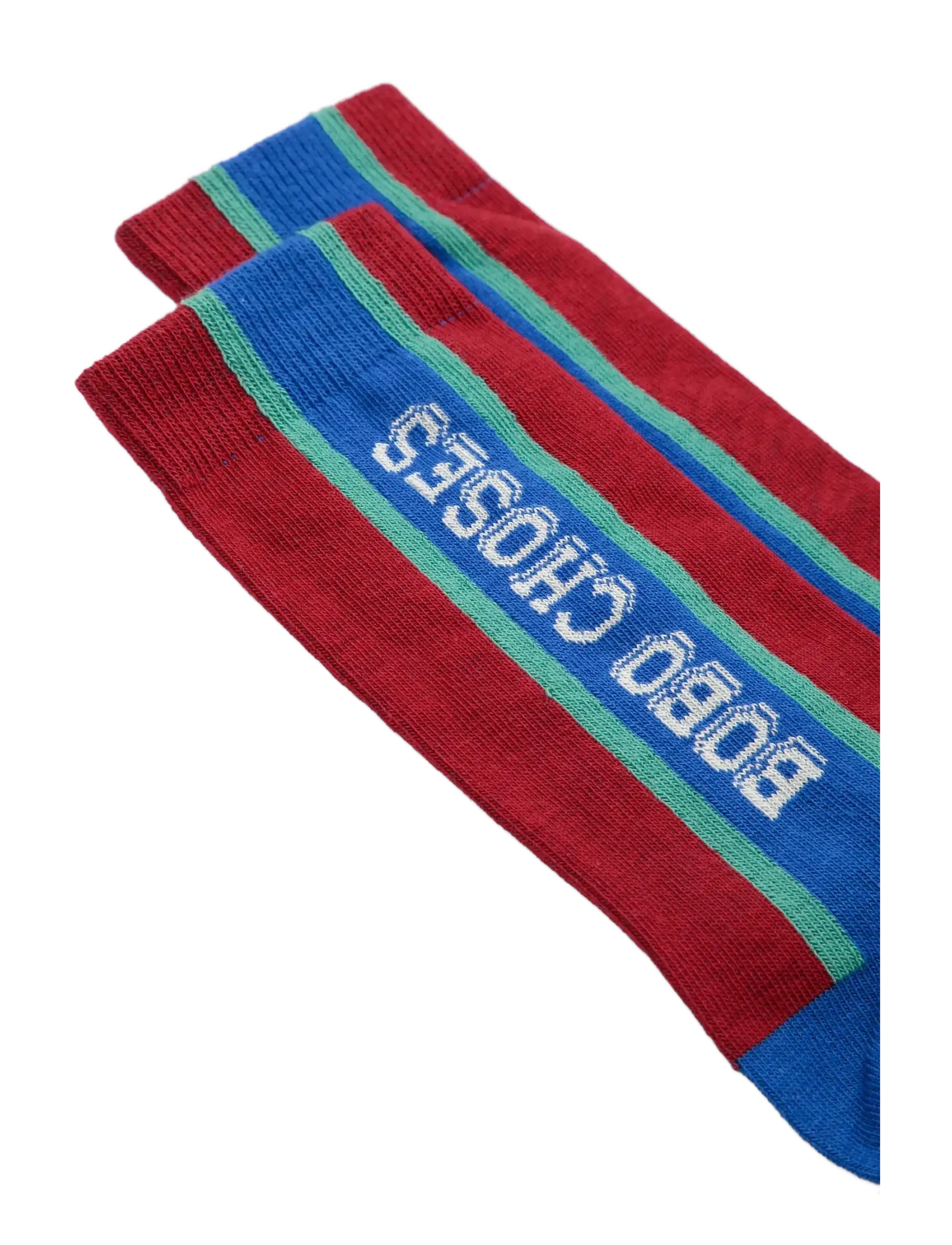 Bobo Choses - Bobo Choses embossed extralong socks - sokid - burgundy - 1