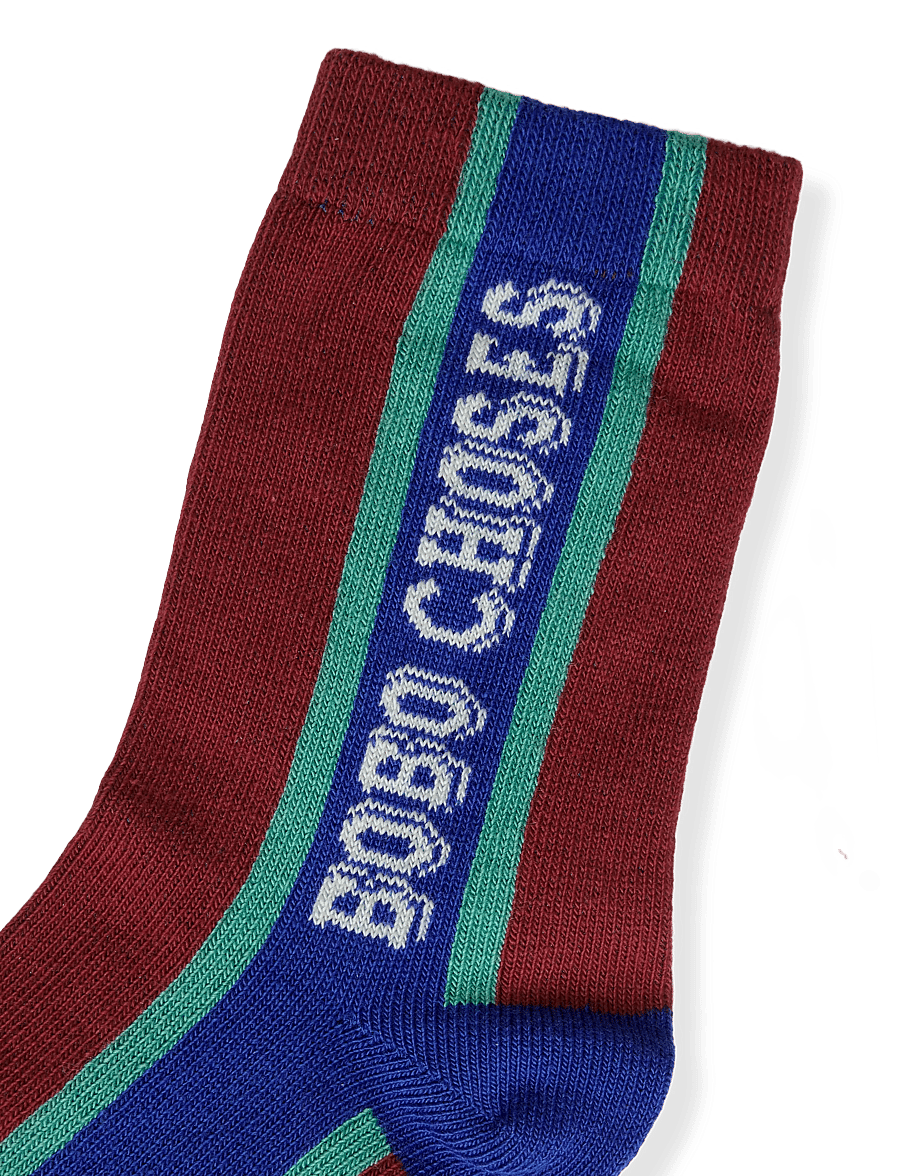 Bobo Choses - Bobo Choses embossed extralong socks - strümpfe - burgundy - 2