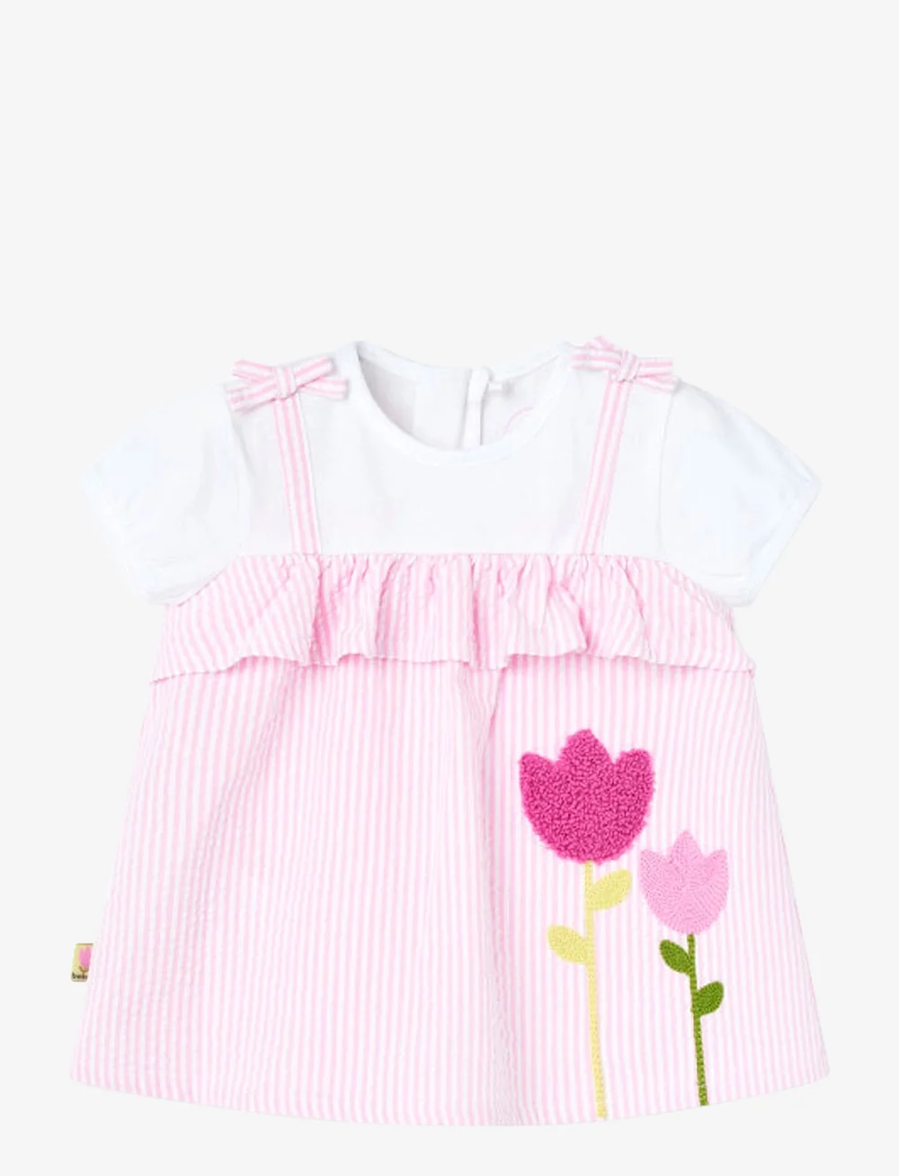 Boboli - Poplin dress striped - kortærmede babykjoler - multi coloured - 0
