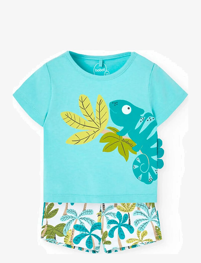 Boboli - Set knit - sets with short-sleeved t-shirt - blue - 0