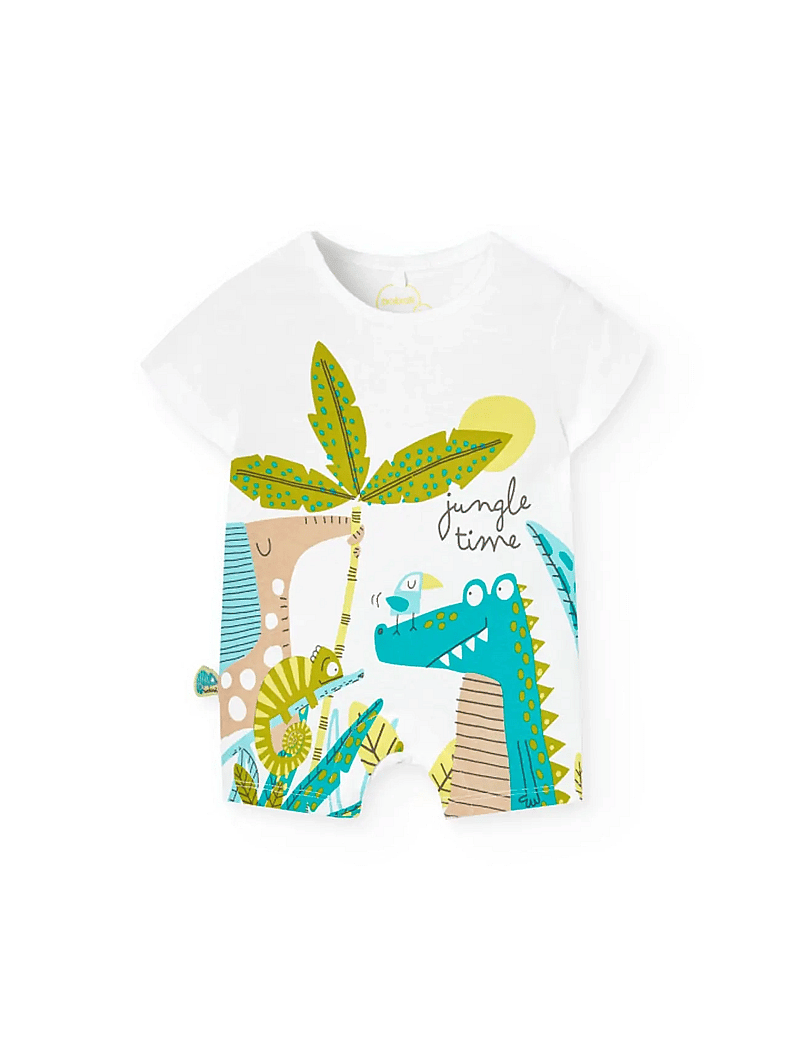 Boboli - Knit play suit - kurzärmelig - white - 0