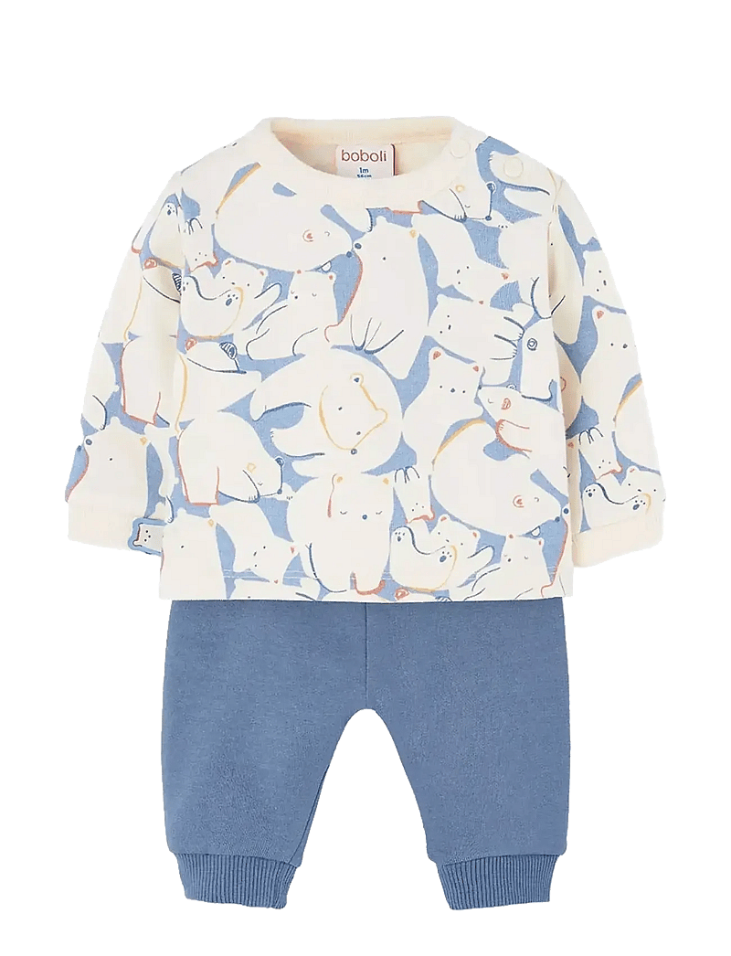 Boboli - Set knit -BCI - joggingsæt - print - 0