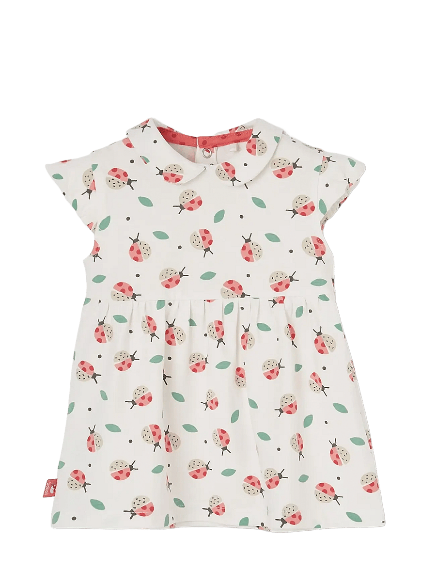 Boboli - Knit dress printed for baby -BCI - kortærmede babykjoler - print - 0