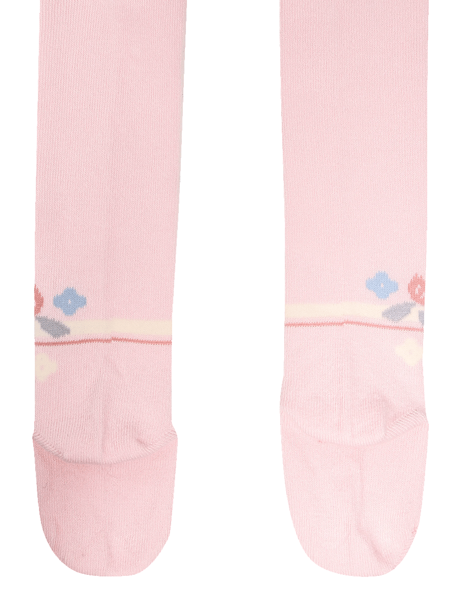 Boboli - Thick tights floral for baby girl -BCI - strumpfhosen - rose - 3