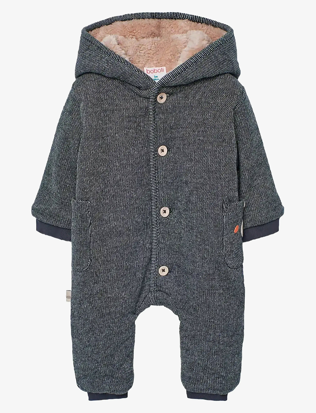 Boboli - Knit play suit fantasy for baby -BCI - fleeceoveraller - anthracite - 0