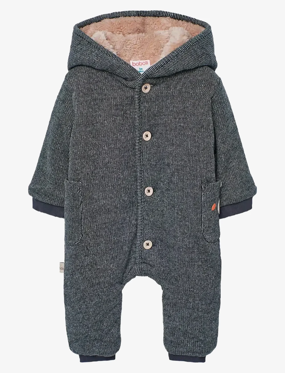 Boboli - Knit play suit fantasy for baby -BCI - fleeceoveraller - anthracite - 0