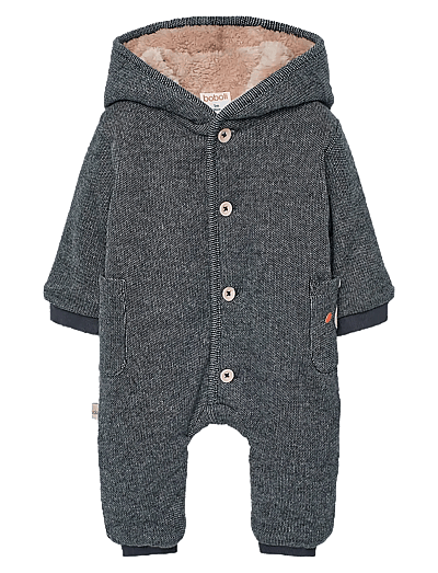 Boboli Knit play suit fantasy for baby -BCI - Baby 0 bis 2 Jahren - ANTHRACITE / grey