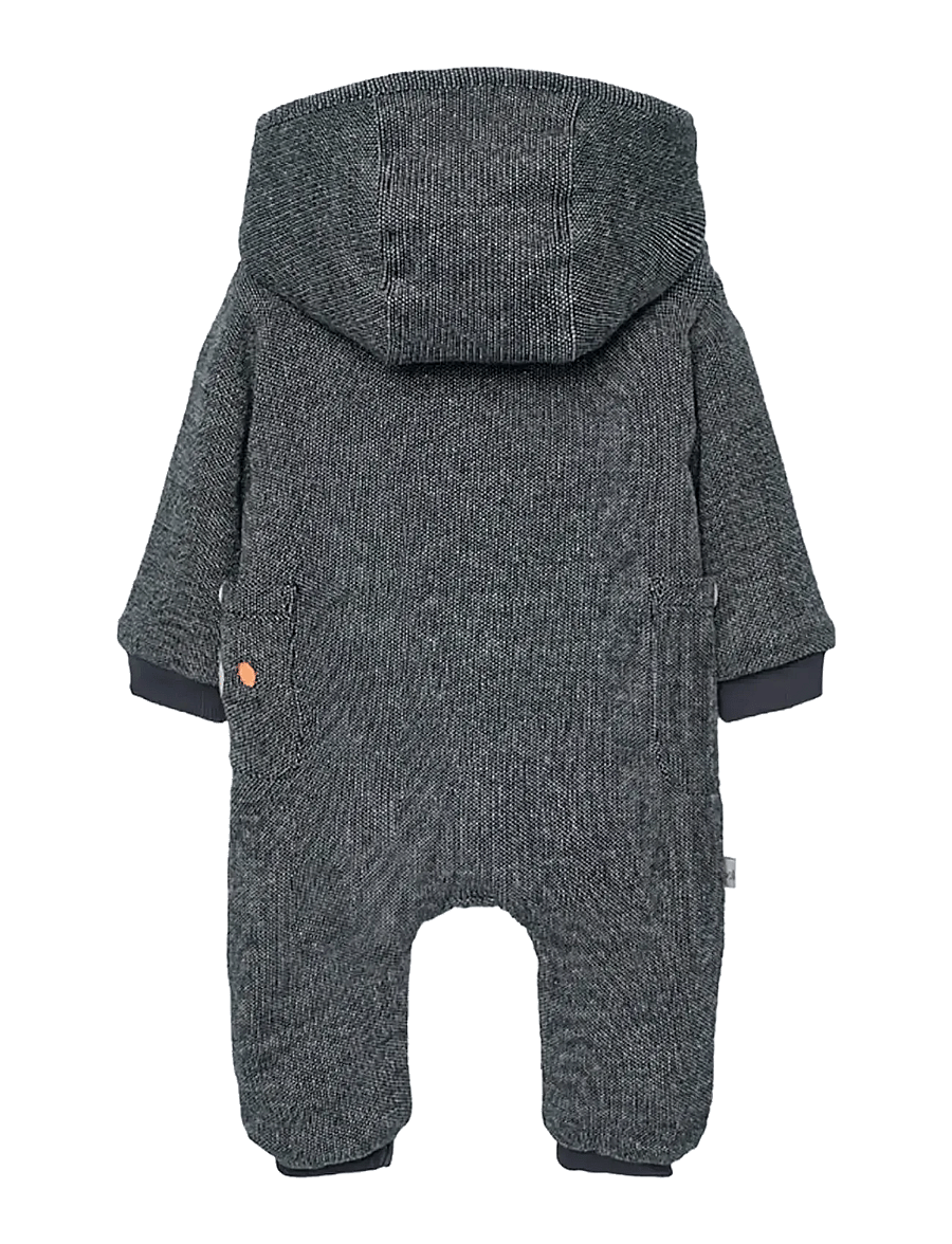 Boboli - Knit play suit fantasy for baby -BCI - fleece overalls - anthracite - 1