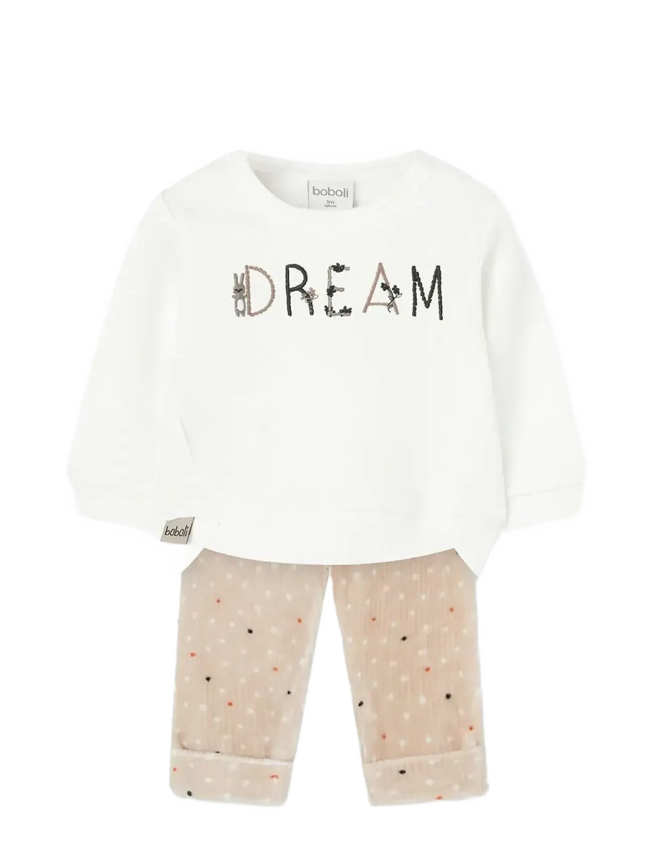Boboli Set Knit -Bci, 74, White, Sæt > Sæt Med Langærmet T-Shirt, Børn