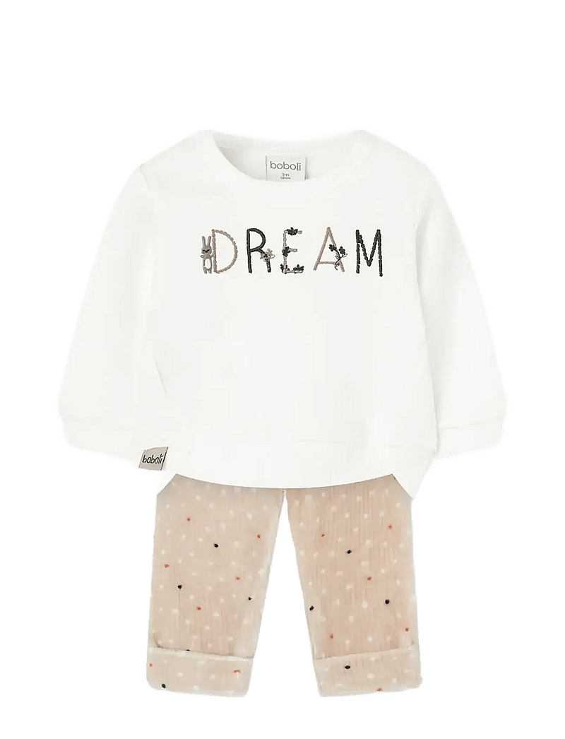 Boboli - Set knit -BCI - sæt med langærmet t-shirt - print - 0