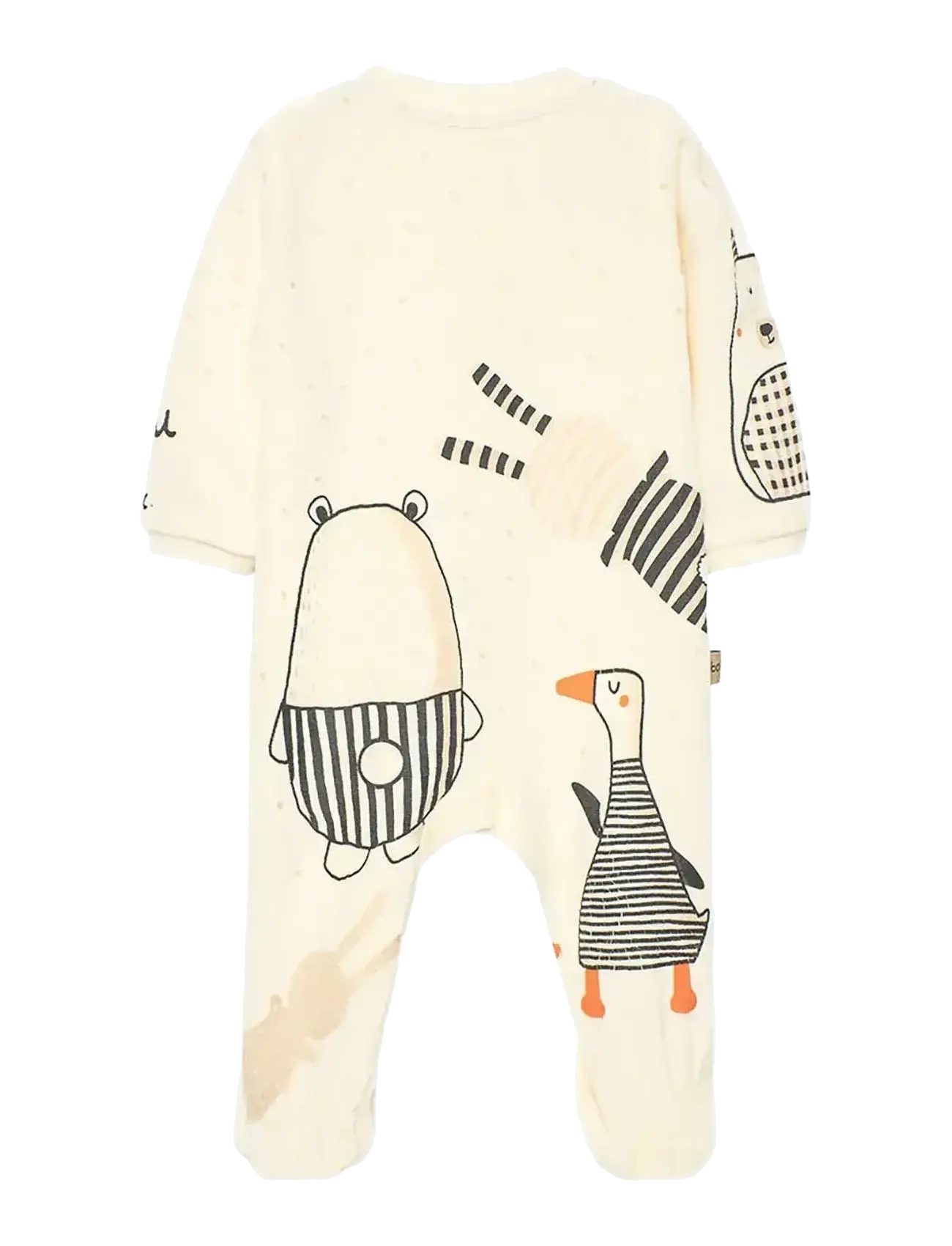 Boboli - Velour play suit for baby -BCI - pitkähihaiset - off white - 1