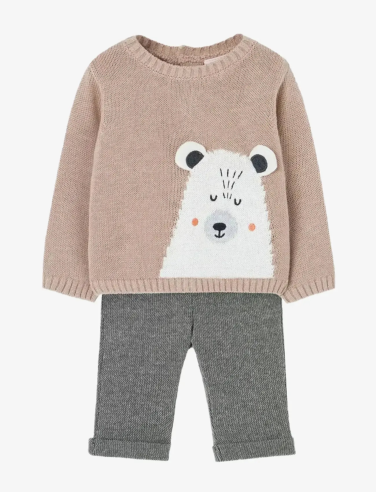 Boboli - Set knit   -BCI - sets mit langärmeligem t-shirt - linen - 0