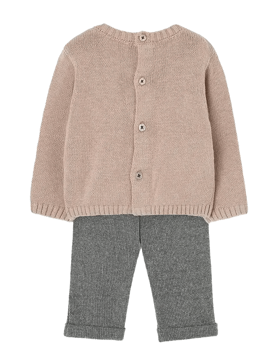 Boboli - Set knit -BCI - komplektid pikkade varrukatega t-särgiga - linen - 1