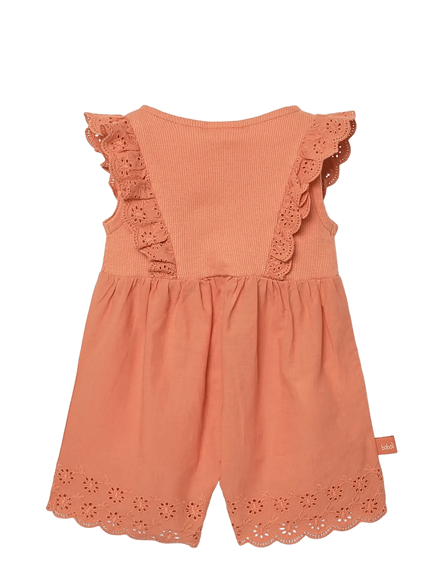 Boboli - Batiste jumpsuit embroidery for girl - jumpsuits - caramel - 1