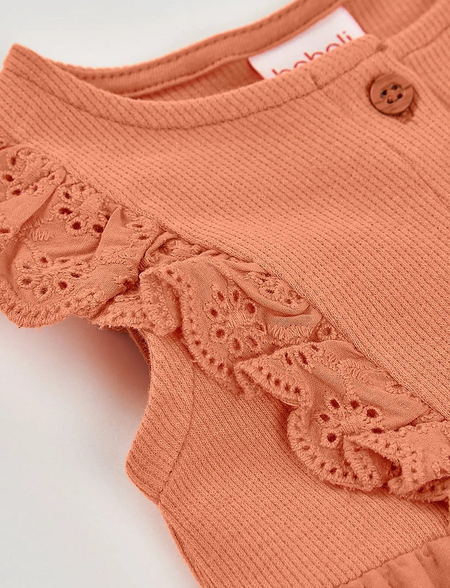 Boboli - Batiste jumpsuit embroidery for girl - jumpsuits - caramel - 2