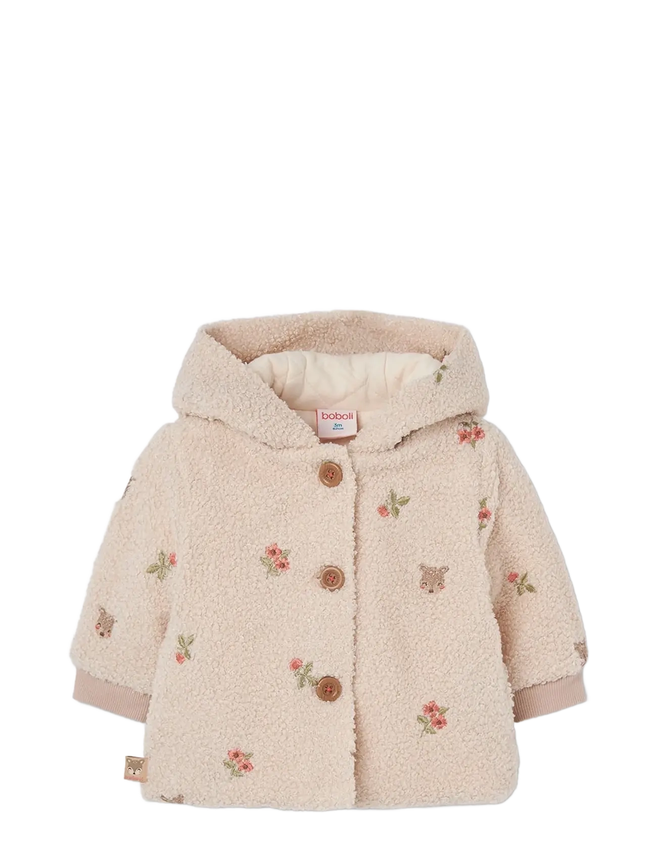 Boboli Jacket embroidered for baby -BCI - Fleecejacke - ECRU / cream