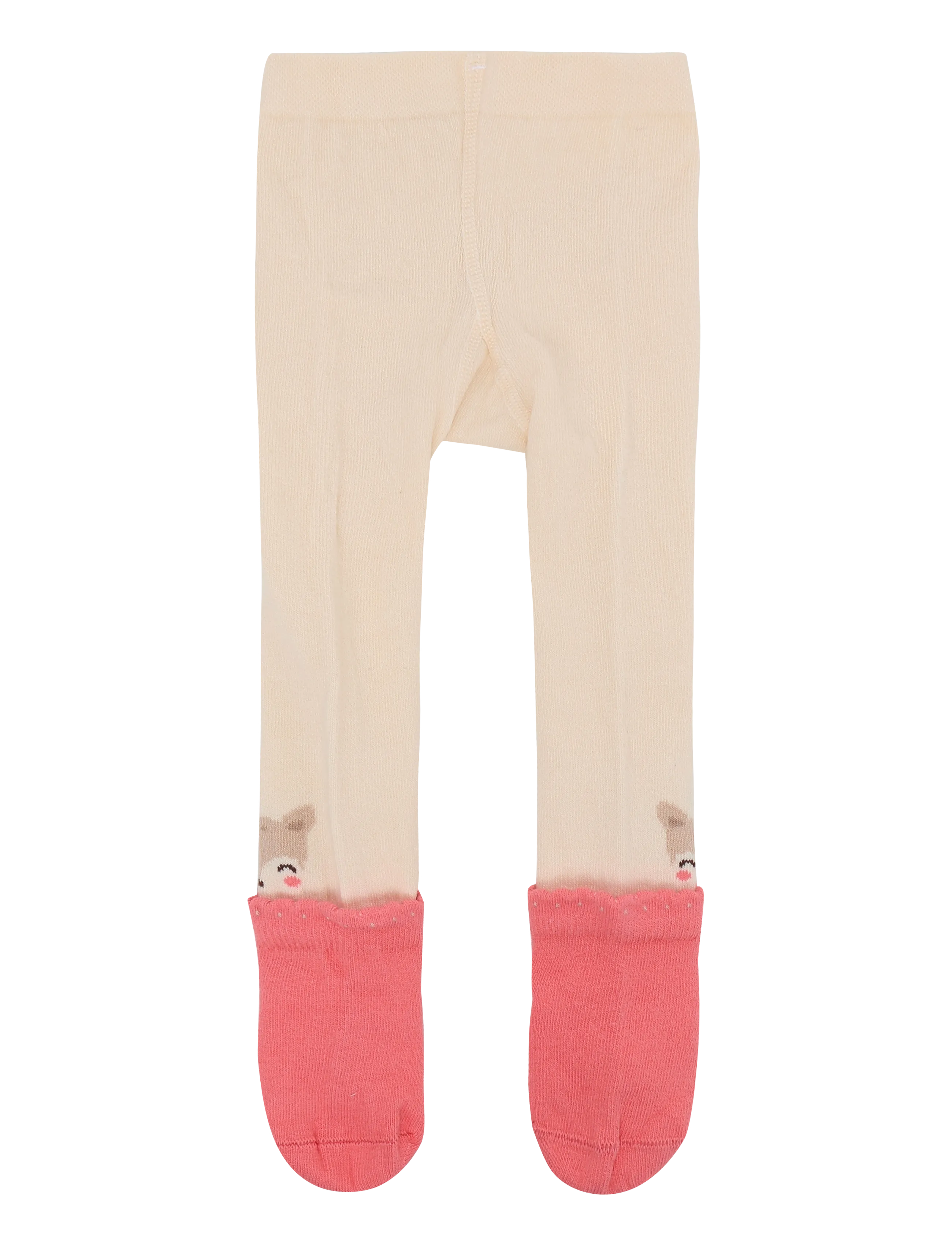 Boboli - Thick tights with socks for baby -BCI - herbstliche kleidung - ecru - 1