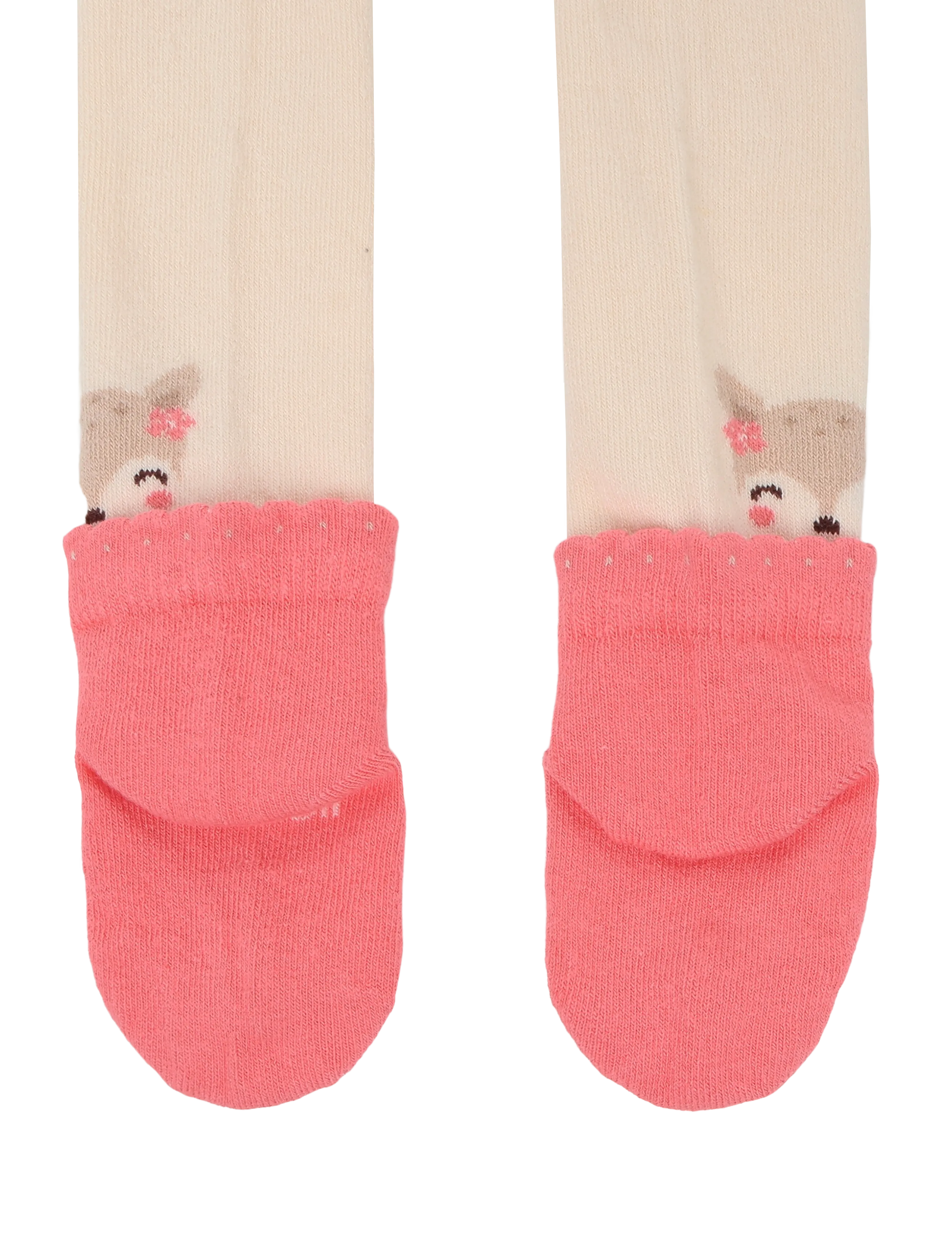Boboli - Thick tights with socks for baby -BCI - herbstliche kleidung - ecru - 3