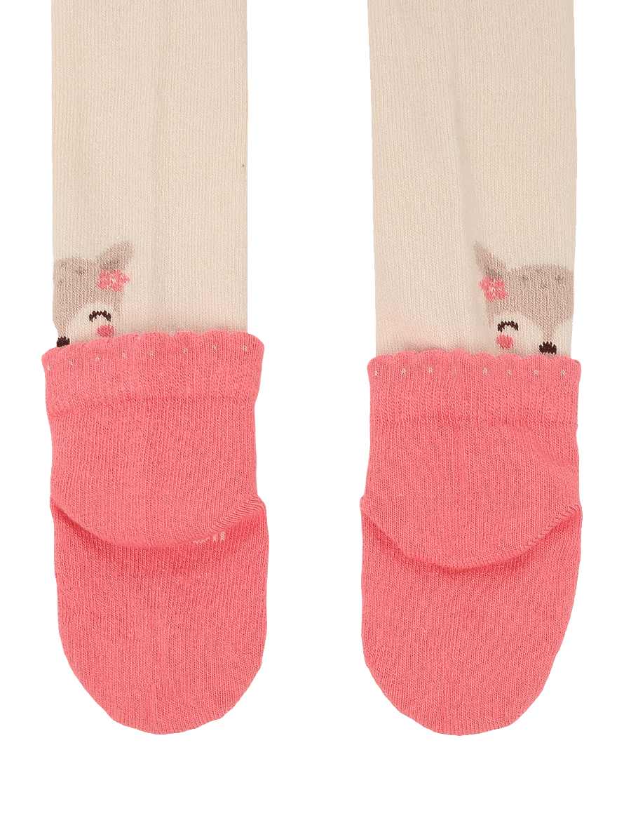 Boboli - Thick tights with socks for baby -BCI - strumpfhosen - ecru - 3