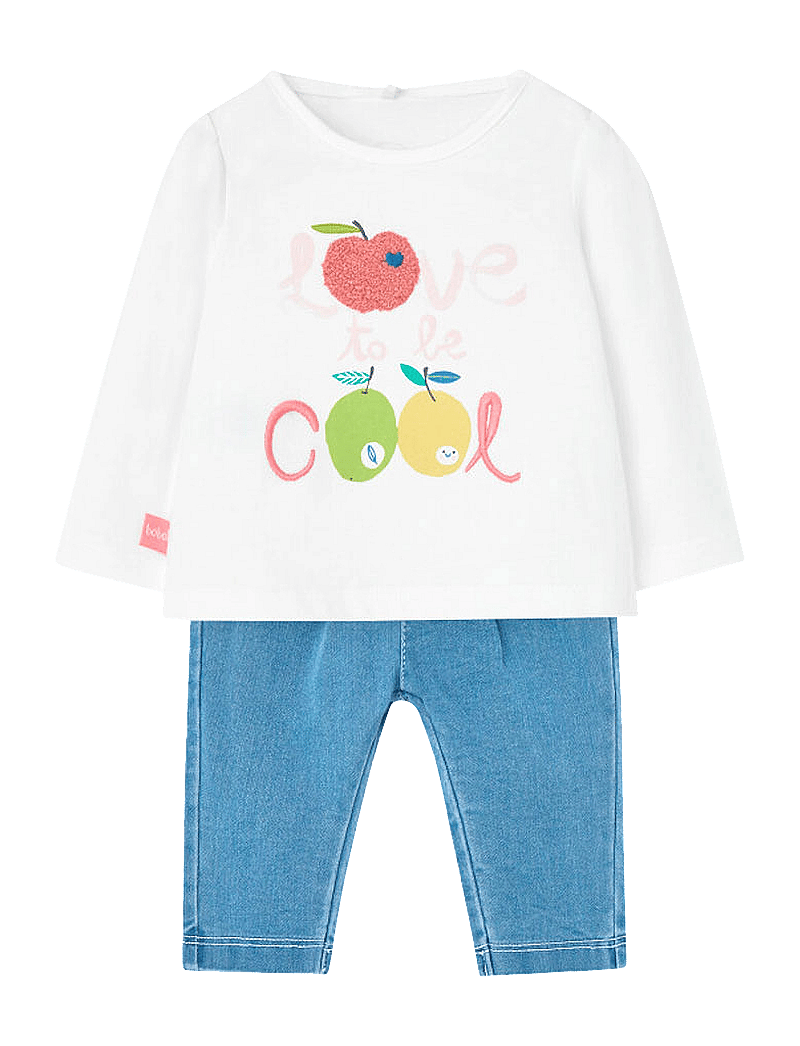 Boboli - Set knit - sets mit langärmeligem t-shirt - white - 0