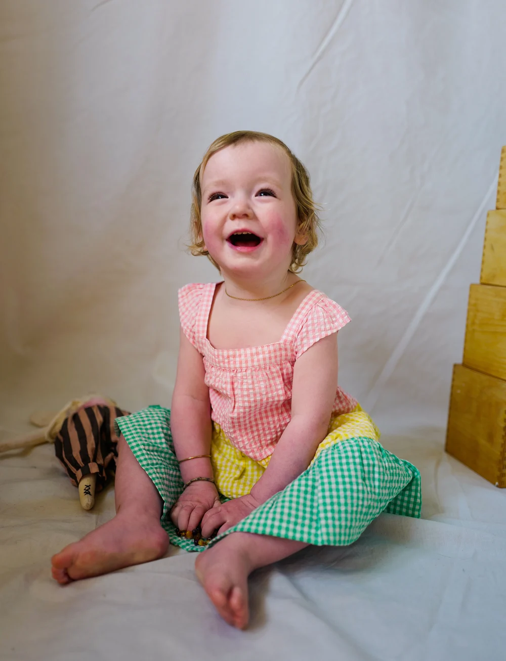Boboli - Poplin dress check - Ærmeløse babykjoler - checks - 0