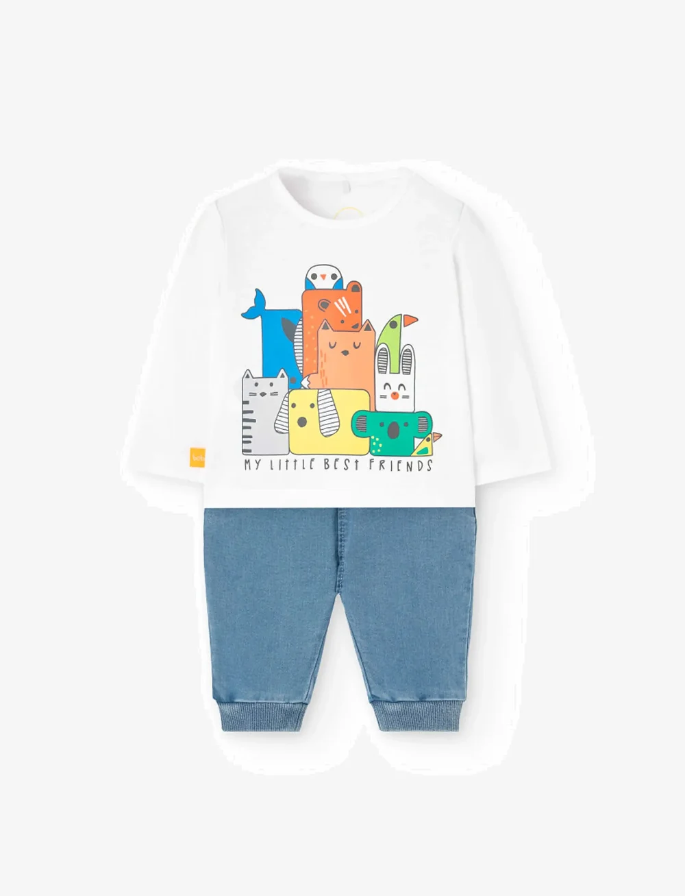 Boboli - Set knit - set med långärmad t-shirt - white - 0