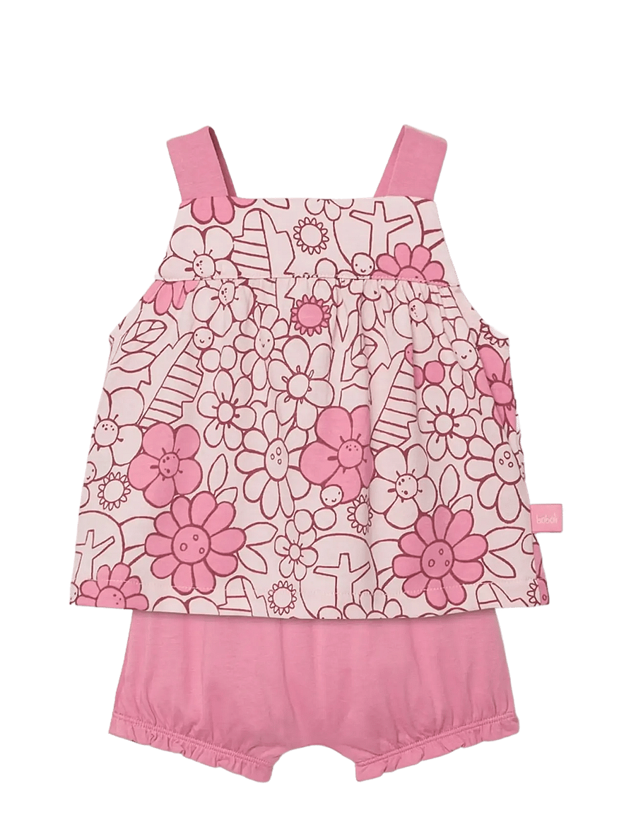 Boboli - Set knit floral for baby girl -BCI - sets mit kurzärmeligem t-shirt - print - 0