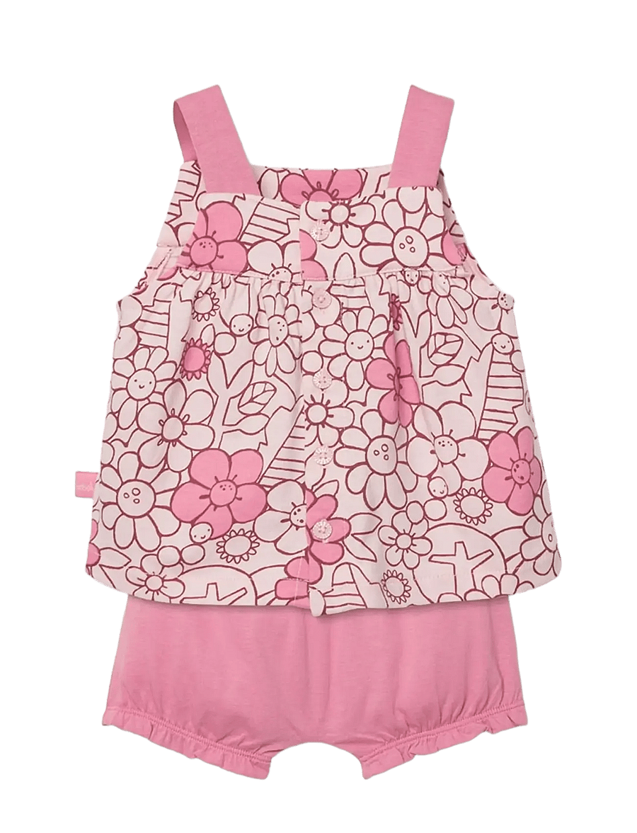 Boboli - Set knit floral for baby girl -BCI - sets mit kurzärmeligem t-shirt - print - 1