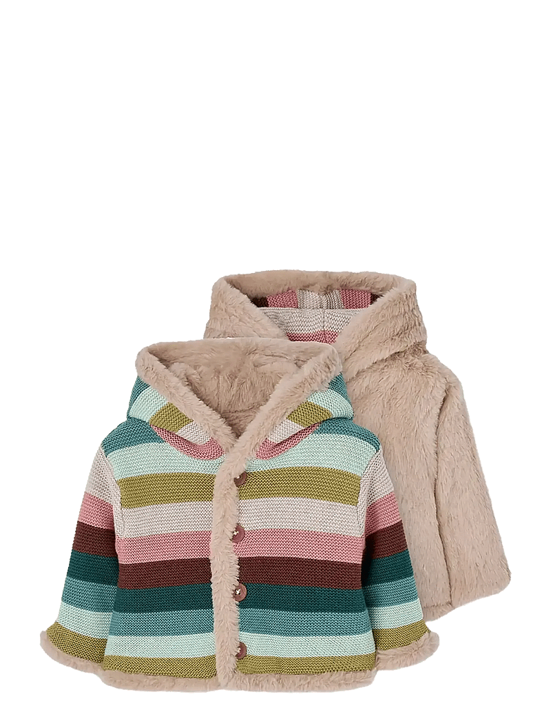 Boboli - Jacket reversible for baby -BCI - kurtka polarowa - linen - 3