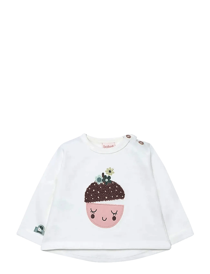 Boboli - Set knit -BCI - sæt med langærmet t-shirt - off white - 3