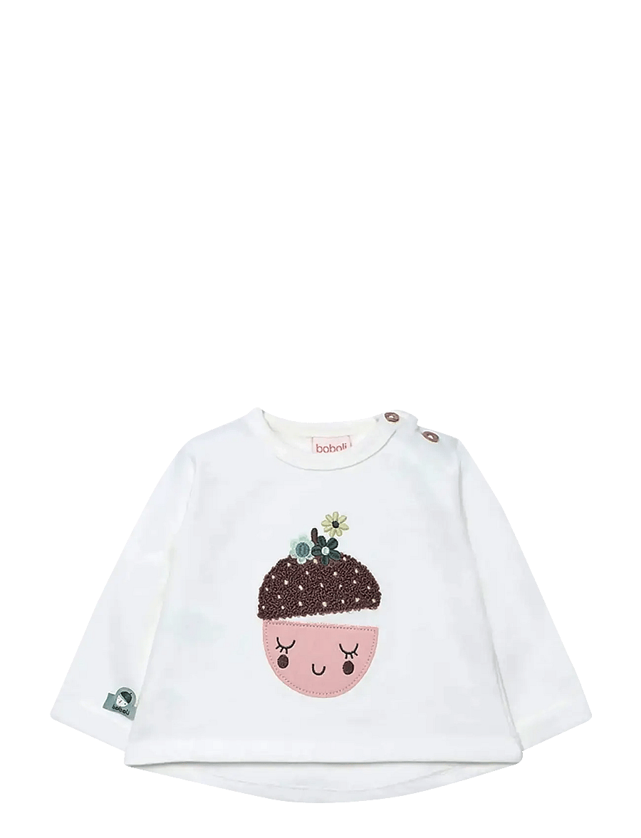 Boboli - Set knit -BCI - sæt med langærmet t-shirt - off white - 3