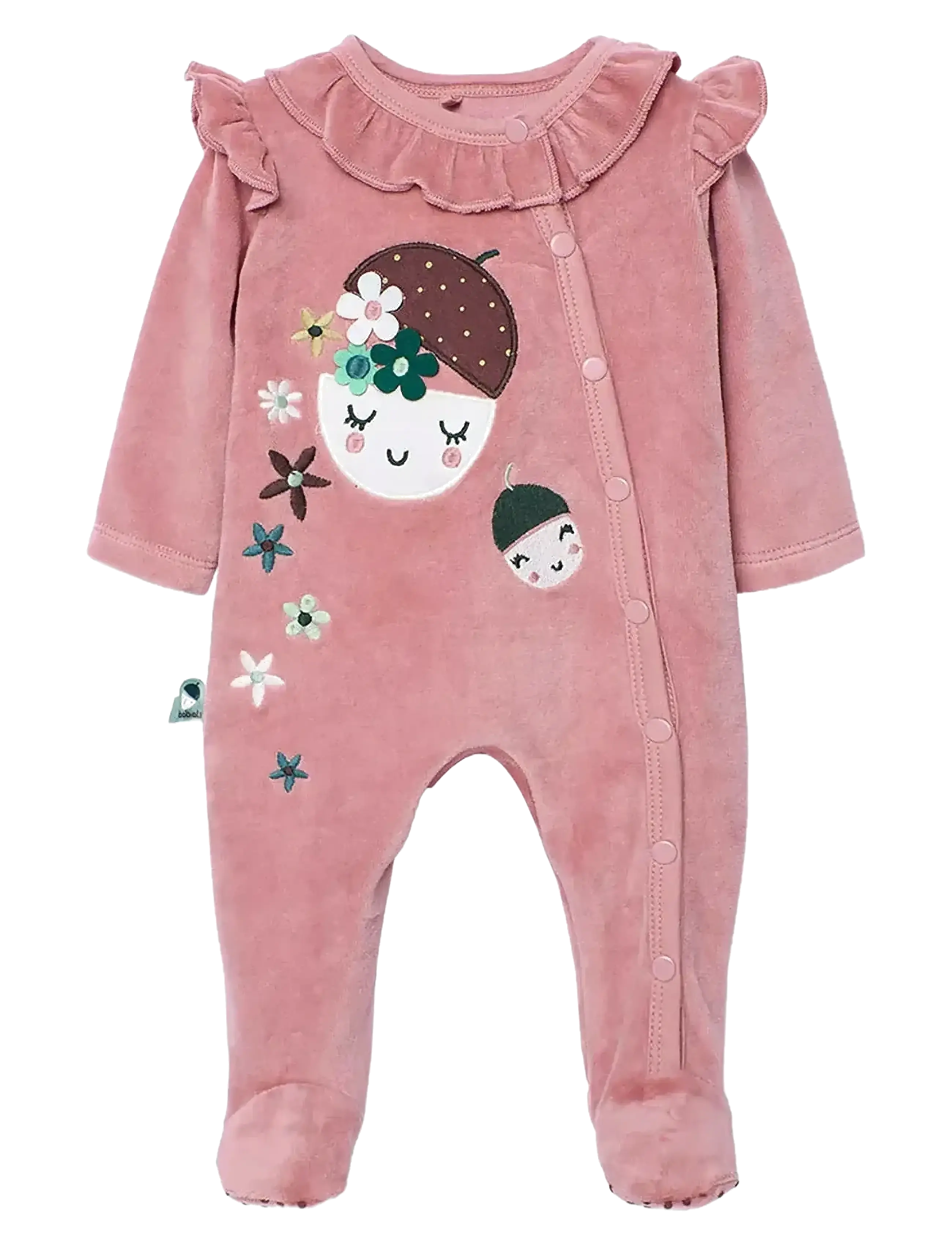 Boboli Velour Play Suit -Bci, Børn, Velour Sparkedragt, Pink, Str: 92