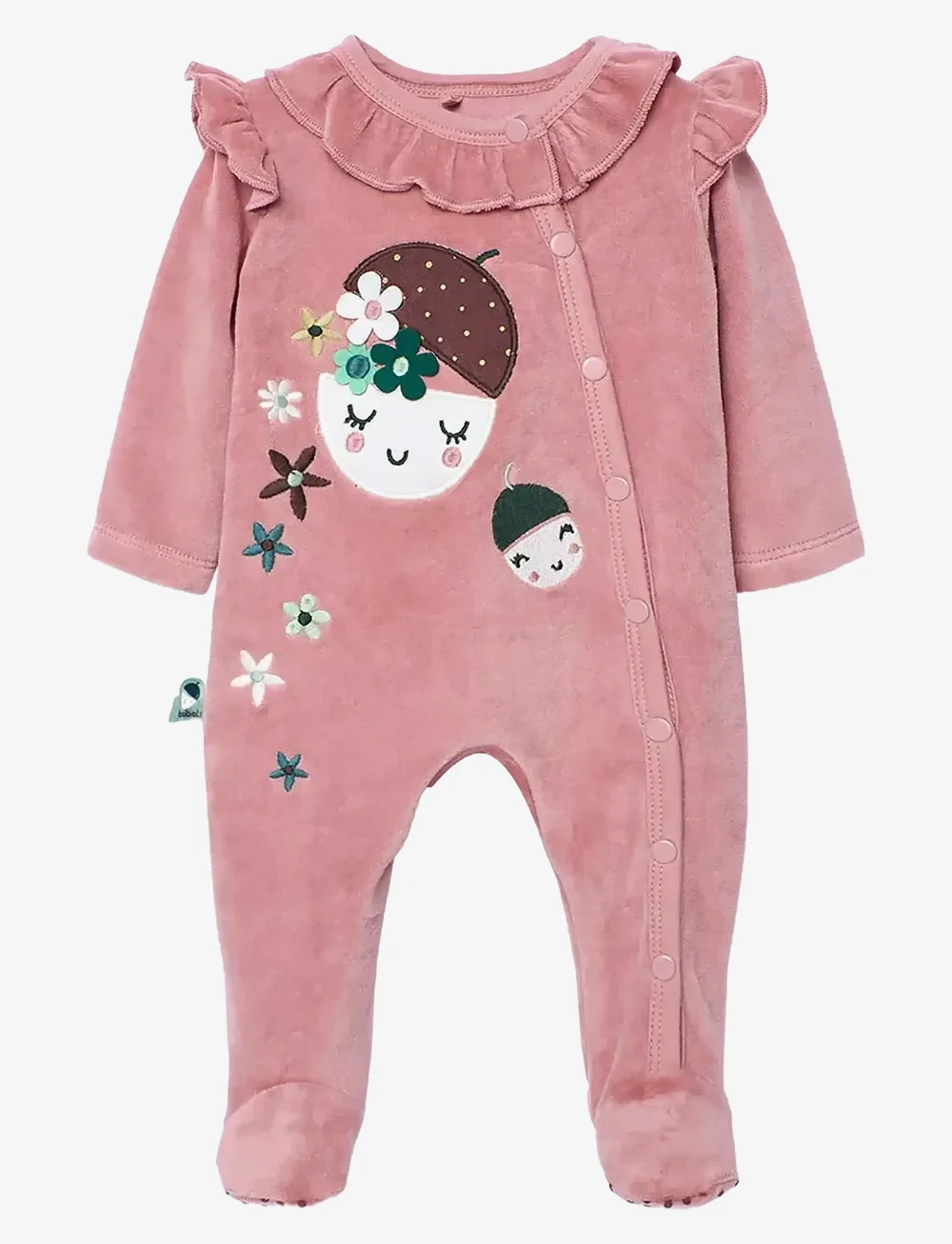 Boboli - Velour play suit   -BCI - langärmelig - pink - 0