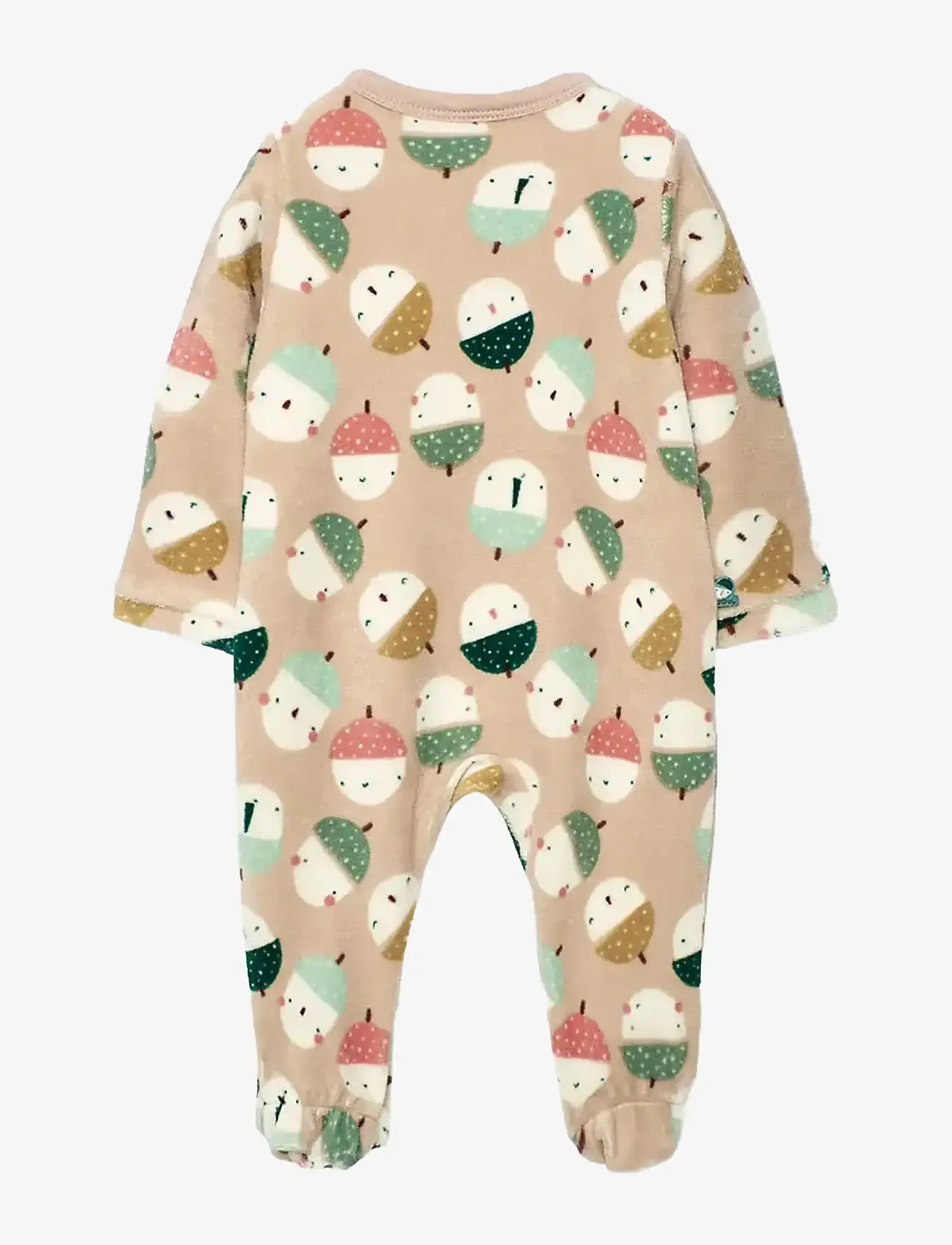 Boboli - Velour play suit printed for baby -BCI - långärmade bodysuits - print - 2