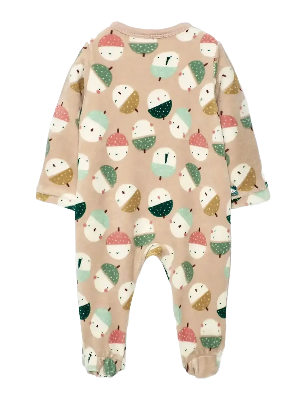 Boboli - Velour play suit printed for baby -BCI - langærmede heldragter - print - 2