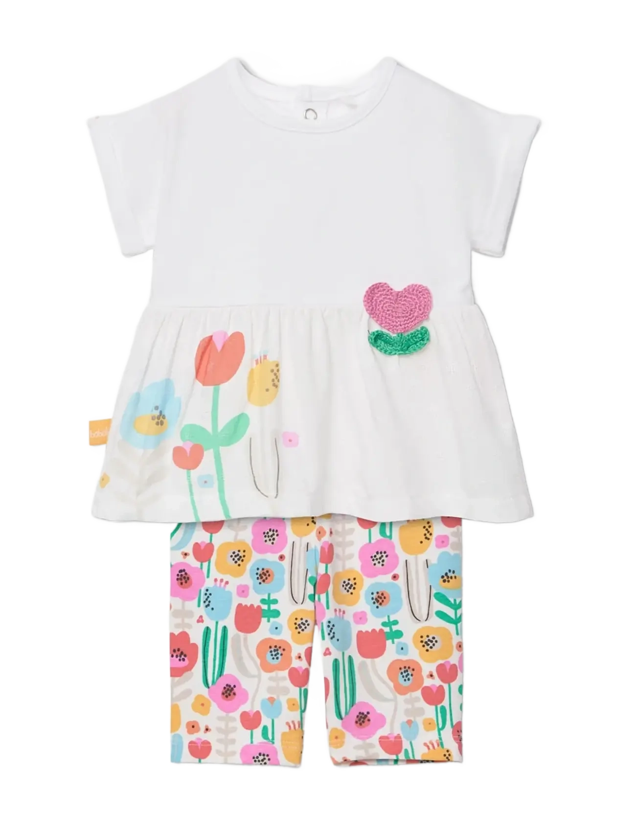 Boboli Set Knit Combined For Baby -Bci, 56, White, Sæt > Sæt Med Kortærmet T-Shirt, Børn