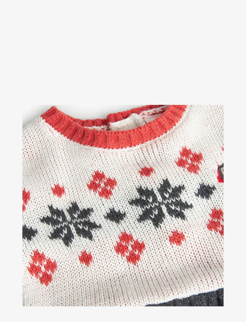 Boboli - Knitwear dress for baby girl -BCI - långärmade babyklänningar - off white - 2