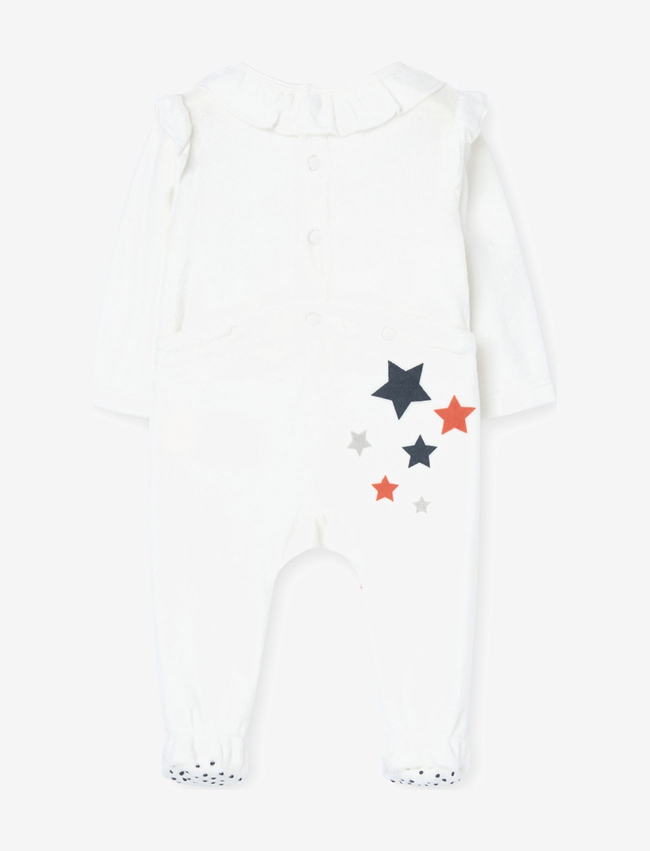 Boboli - Velour play suit for baby girl -BCI - natdragter - off white - 1